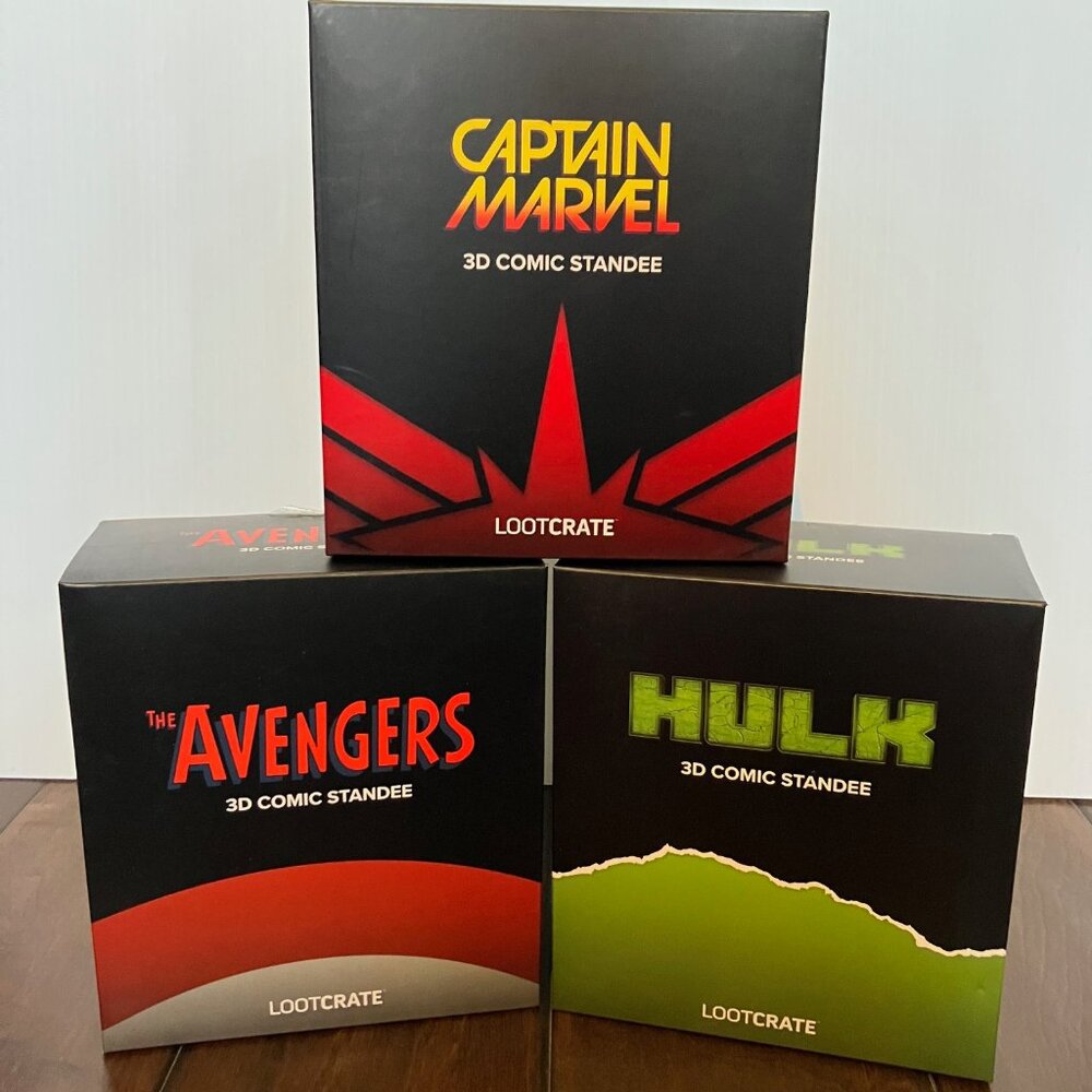 Marvel Comic's 3D Standee 3 Pack - LootCrate EXCLUSIVE